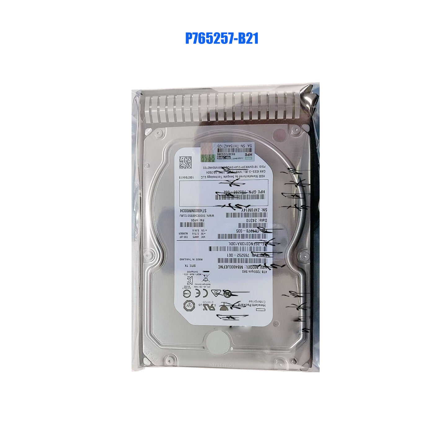 HP 4TB 7.2K RPM 3.5 inch SAS Hard Drive Mfg 765257-B21