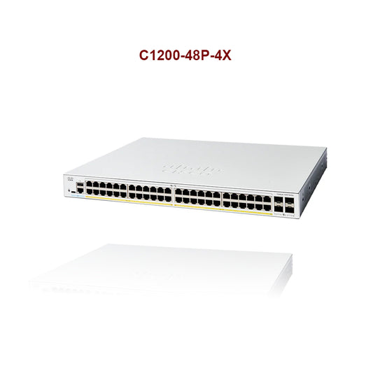 Cisco Catalyst 1200-48P-4X - switch - 48 ports - smart - rack-mountable