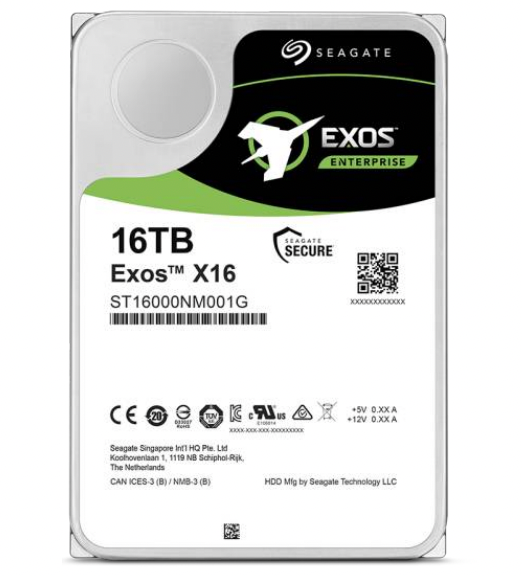 SEAGATE ST16000NM001G Exos X16 16tb SATA 6Gb/s 3.5inch hard drive