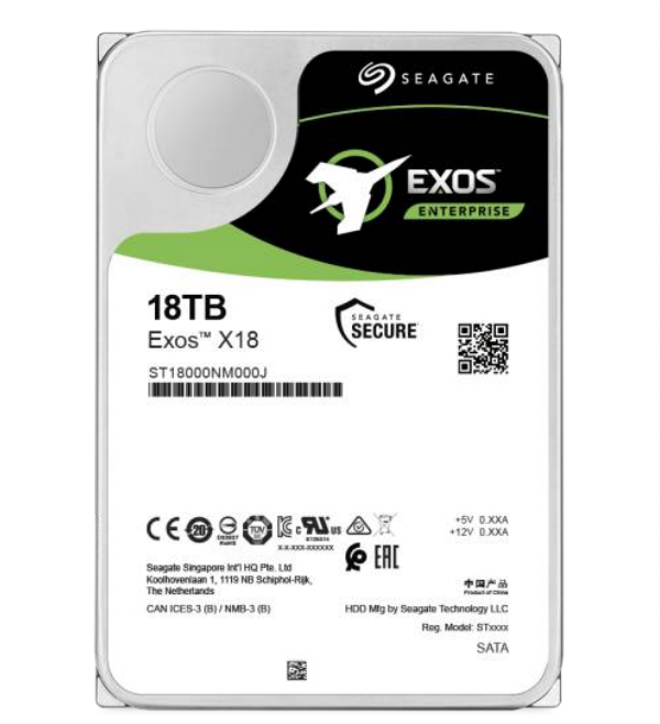 SEAGATE ST18000NM000J EXOS X18 18TB SATA 6Gb/s 3.5inch Hard Drive